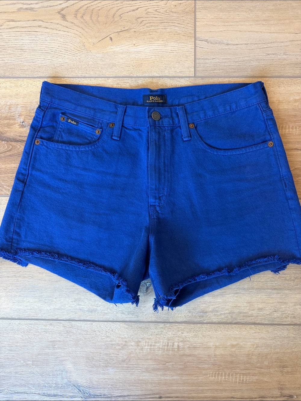 Polo by Ralph Lauren Cobalt Blue Denim Cutoff Shorts